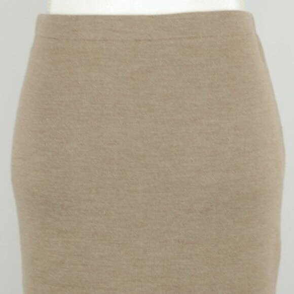 L&F Women's Medium Tan Merino Wool Blend Tight Knit Sweater Pencil Skirt - Picture 4 of 7